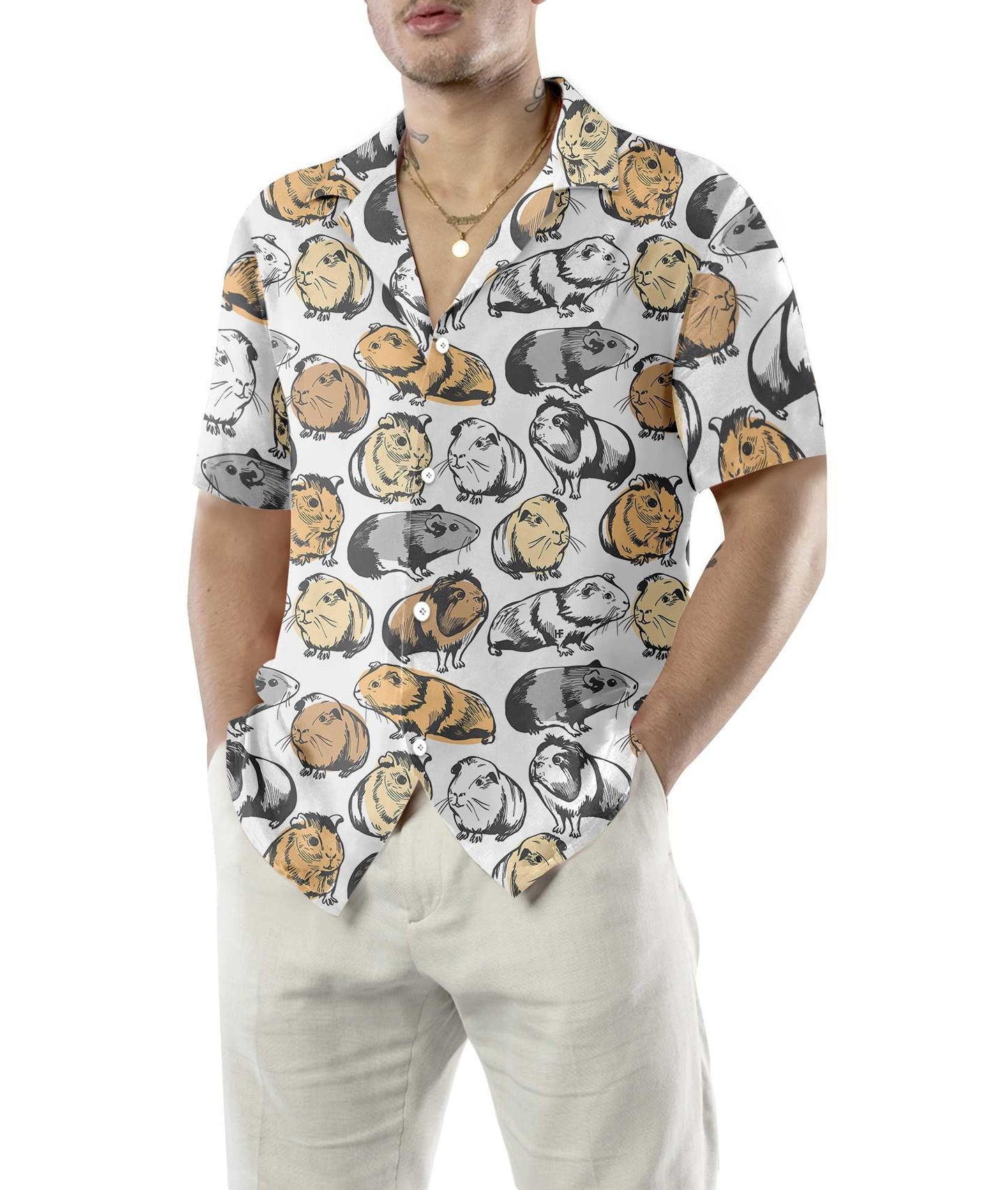 Muc Ghuine Clasaiceach Dearadh Gan uaim Léine haváíais, Haváís Le Bronntanas