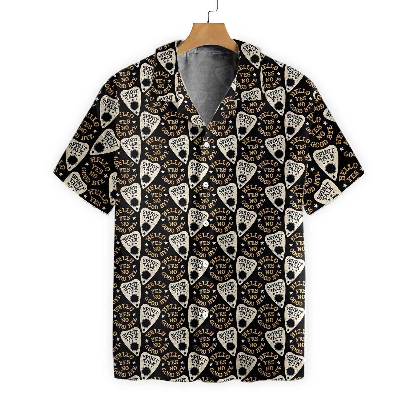 Black Magical Ouija Halloween Design Hawaiian Shirt, Hawaiian For Gift
