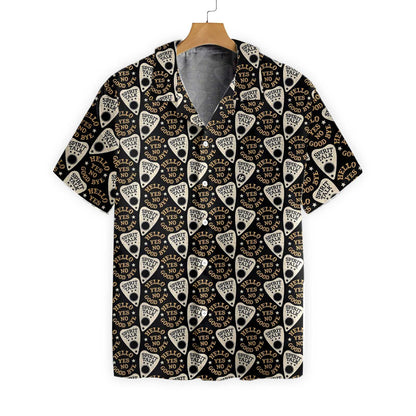 Black Magical Ouija Halloween Design Hawaiian Shirt, Hawaiian For Gift