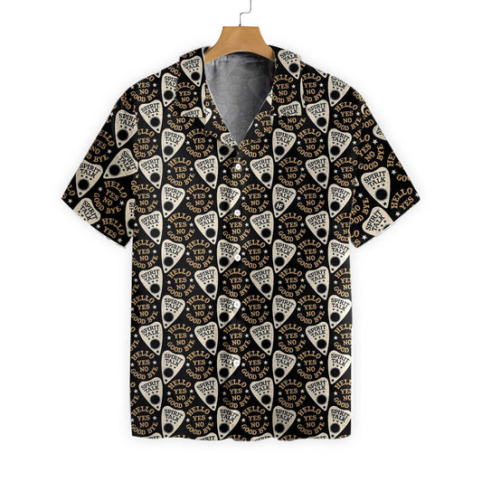 Black Magical Ouija Halloween Design Hawaiian Shirt, Hawaiian For Gift
