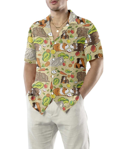 Love Animal Cute Guinea Pig Design Hawaiian Shirt,Hawaiian Shirt Gift, Christmas Gift