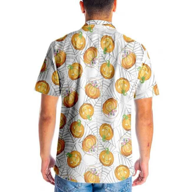 Candy Pumpkin Oíche Shamhna Ar Ghréasán Damhán alla Léine Haváíais Dhrámaíochta, Bronntanas Léine Haváíais, Bronntanas Nollag