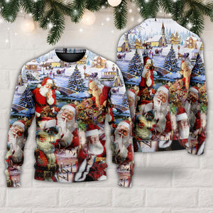 Christmas Santa I'm Just Here For The Ho's Ugly Christmas Sweater, Christmas Gift, Gift Christmas 2024