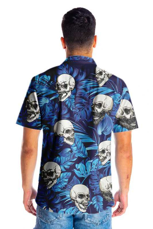 Samhradh Bláthanna Trópaiceach Milse Gorm Agus Léine Haváí skull, Bronntanas Léine Haváís, Bronntanas Nollag