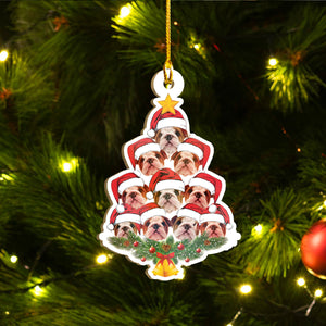 Xmas Bulldog Ornaments Set, Merry Woofmas Ornaments Set, Funny Christmas Ornaments Family Gift Idea For Dog Lover