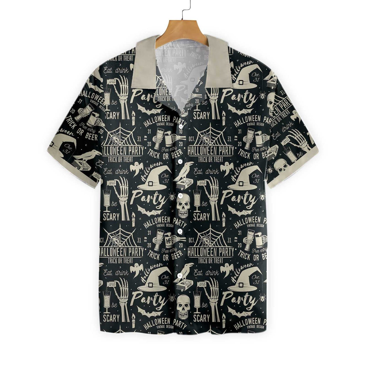 Theme Retro Halloween Beer Party Colorful Hawaiian Shirt,Hawaiian Shirt Gift, Christmas Gift