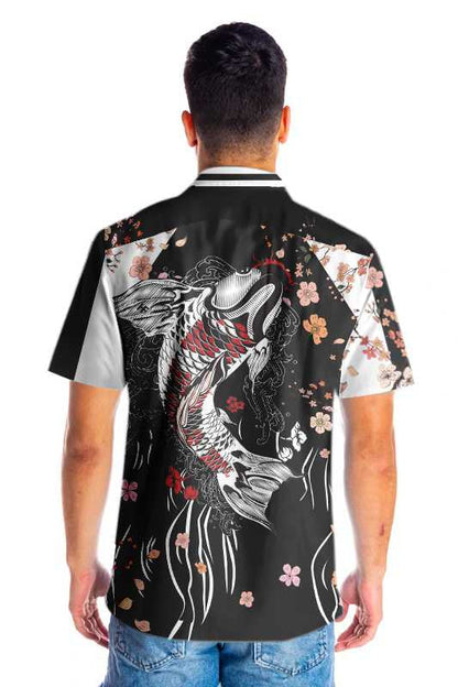 Fantastic Sukajan Style Koi Fish Hawaiian Shirt,Hawaiian Shirt Gift, Christmas Gift