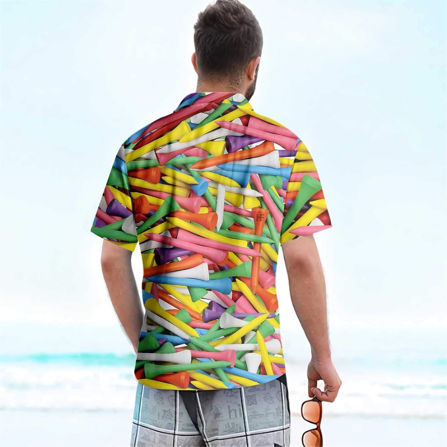 Teibí Nua-Aimseartha Dearadh Patrún Tí Gailf Colorful Léine Haváís, Bronntanas Léine Haváís, Bronntanas Nollag