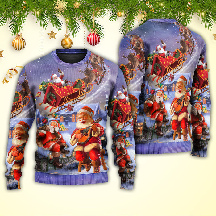 Christmas Santa Claus Funny Art Style Ugly Christmas Sweater, Christmas Gift, Gift Christmas 2024