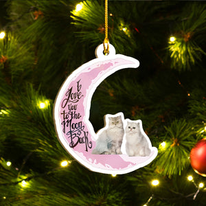 Persian Cat Ornaments Set, Meowy Christmas Ornaments Set, Funny Xmas Ornaments Family Gift Idea For Cat Lover