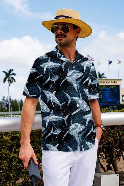 Cool Under Water Shark Design Hawaiian Shirt,Hawaiian Shirt Gift, Christmas Gift