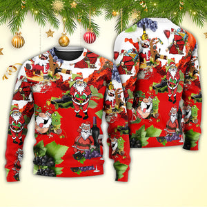 Christmas Santa Get Drunk At Christmas Party Ugly Christmas Sweater, Christmas Gift, Gift Christmas 2024