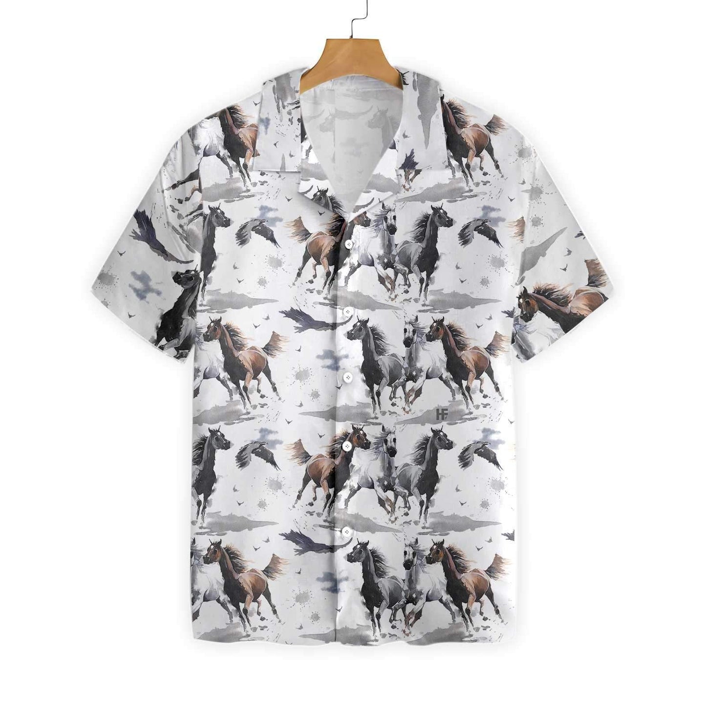 Wild And Free Racing Horses Hawaiian Shirt, Hwaiian For Gift