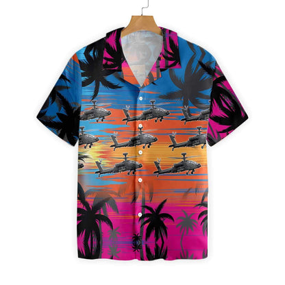 Great Helicopter Flies Dawn Sky Hawaiian Shirt,Hawaiian Shirt Gift, Christmas Gift