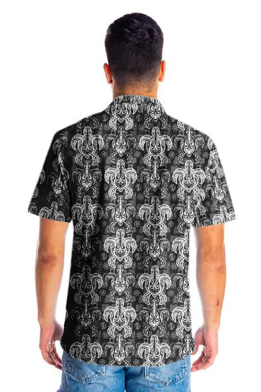 Classic Indigenous Tribal Polynesian Style Sea Turtle Hawaiian Shirt, Hawaiian Shirt Gift, Christmas Gift