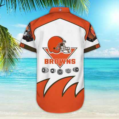 Cleveland Browns Hawaiian Shirt Summer_Hawaiian Shirt Gift, Christmas Gift
