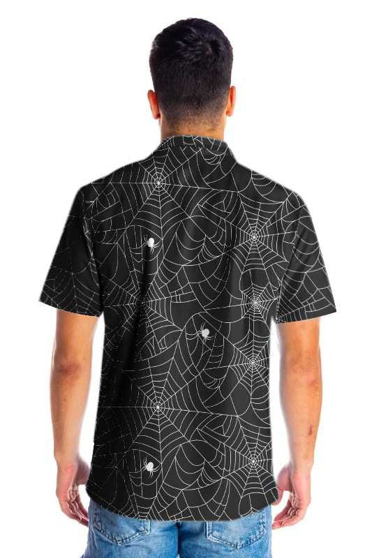 Halloween Spider Web Hawaiian Shirt, Hawaiian For Gift