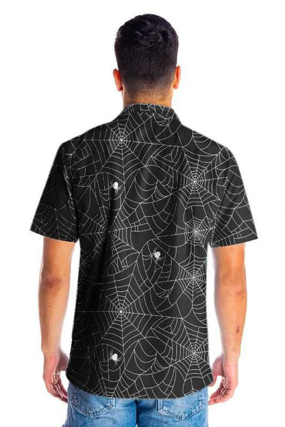 Halloween Spider Web Hawaiian Shirt, Hawaiian For Gift
