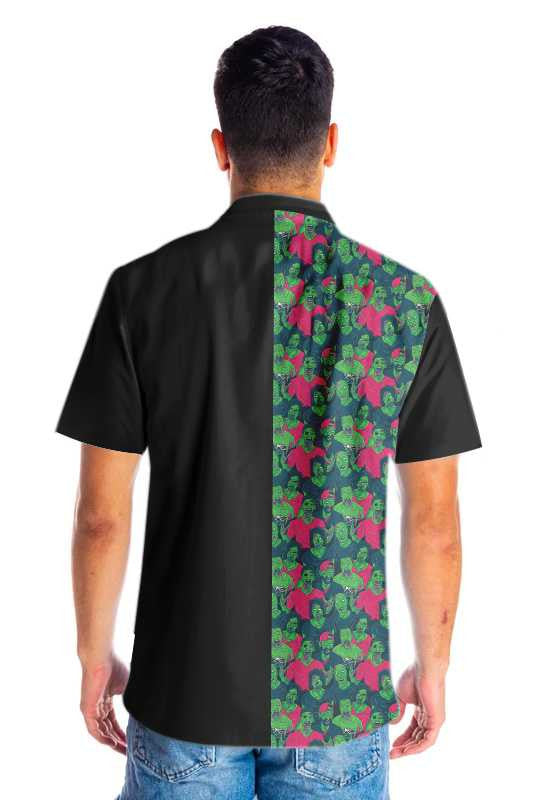 Cool Halloween Zombie Walking Out Design Hawaiian Shirt,Hawaiian Shirt Gift, Christmas Gift