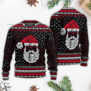 Christmas Santa Claus Retro Viking Pattern Ugly Christmas Sweater, Christmas Gift, Gift Christmas 2024