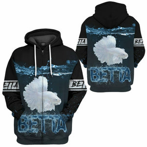 3D Love Betta Custom Tshirt Hoodie Apparel