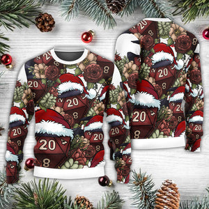 Christmas D20 Witch Dice D20 Xmas Vibe Ugly Christmas Sweater, Christmas Ugly Sweater, Christmas Gift, Gift Christmas 2024