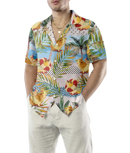 Funny Guinea Pig On The Beach Hawaiian Shirt,Hawaiian Shirt Gift, Christmas Gift
