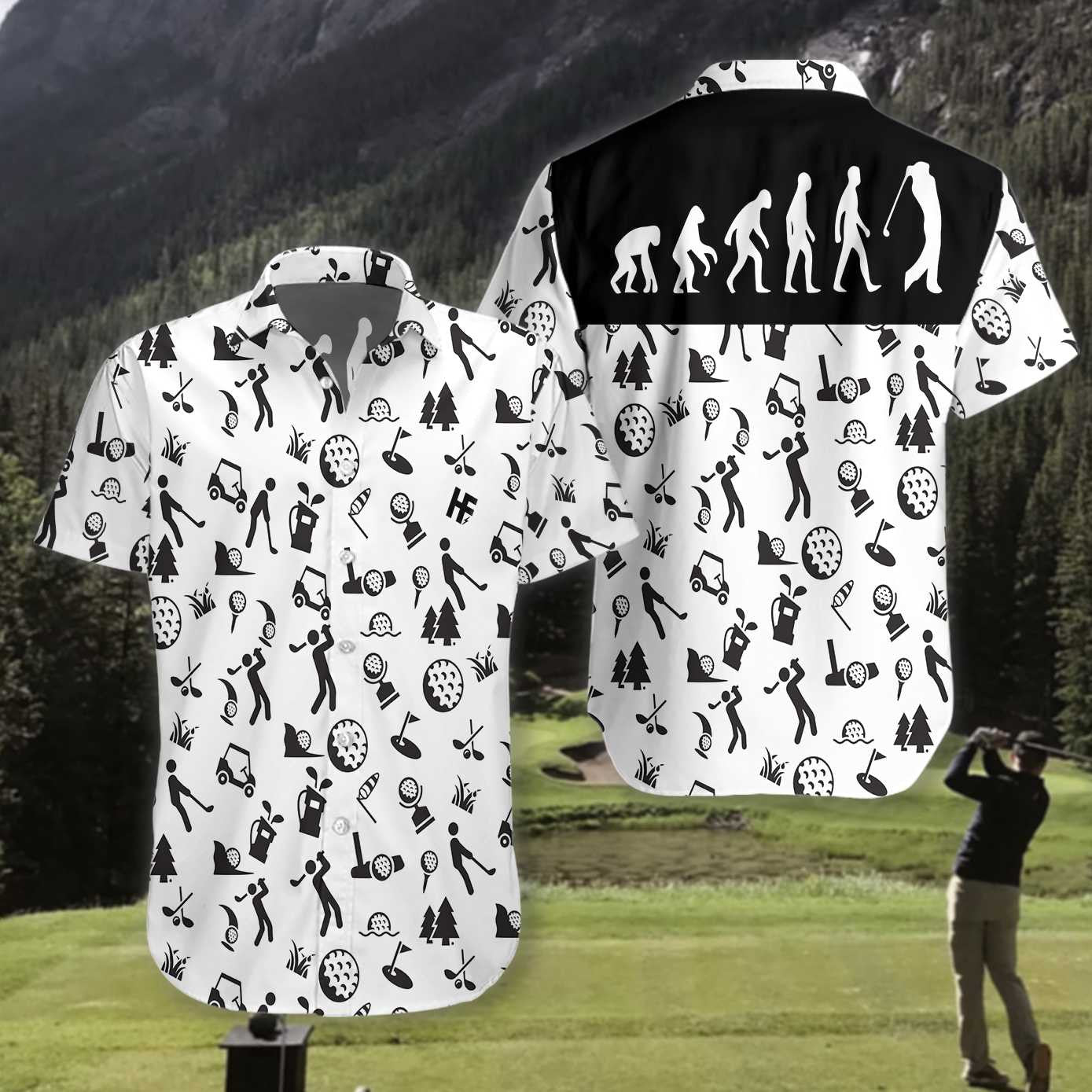 Golf Evolution The Love Of Sport Design Hawaiian Shirt, Hawaiian Shirt Gift, Christmas Gift