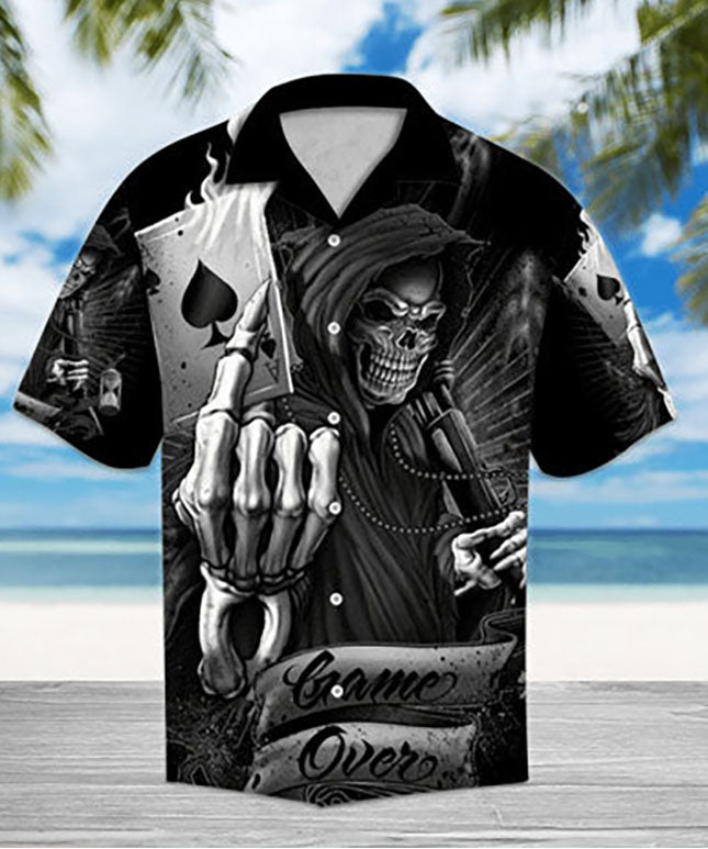 Ace Card Skull Hawaiian Shirt, Hawaiian Shirt Gift, Christmas Gift