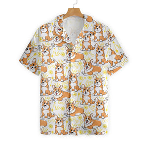 Corgi Pembroke Love Canine Design Hawaiian Shirt,Hawaiian Shirt Gift, Christmas Gift