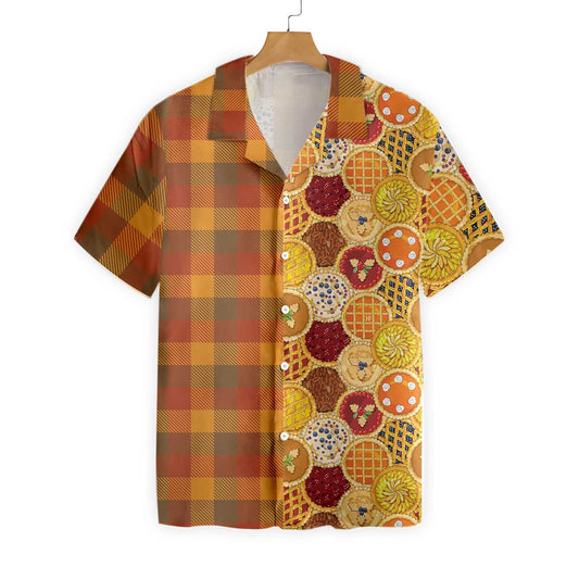 Vintage Style Thanksgiving Homemade Pies Hawaiian Shirt, Hwaiian For Gift