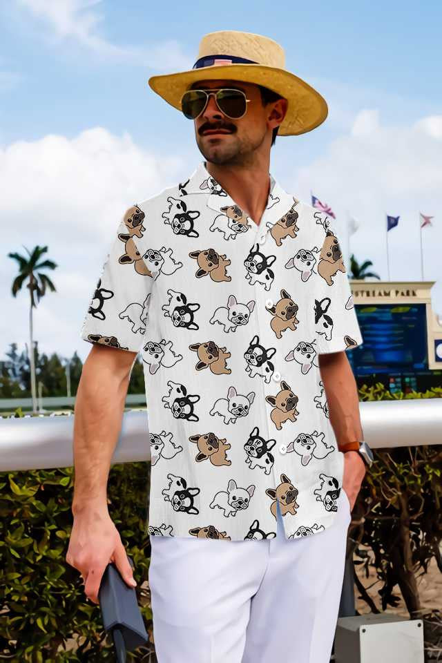 Relax And Play With French Bulldog Design Hawaiian Shirt,Hawaiian Shirt Gift, Christmas Gift