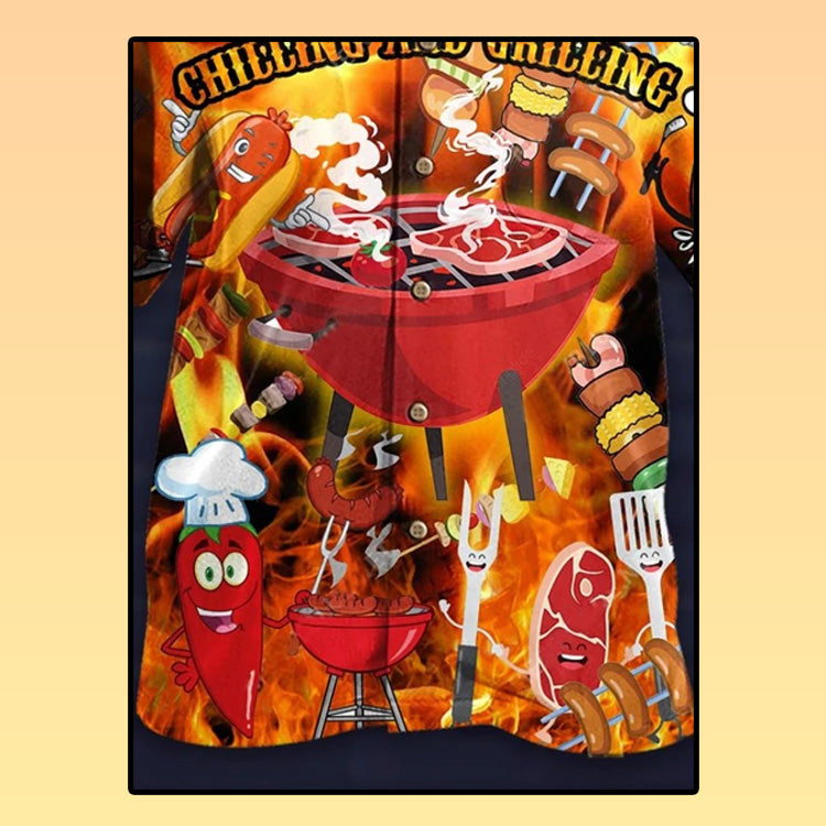 Chilling and grilling hawaiian shirt_Hawaiian Shirt Gift, Christmas Gift