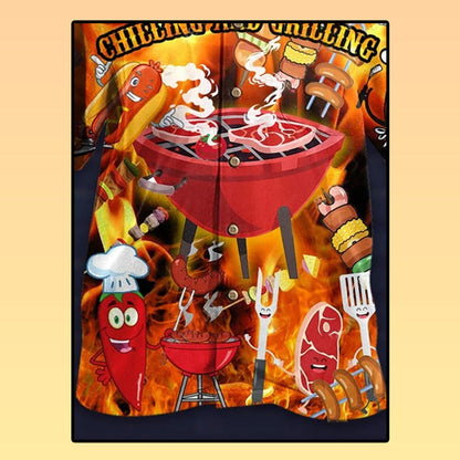 Chilling and grilling hawaiian shirt_Hawaiian Shirt Gift, Christmas Gift