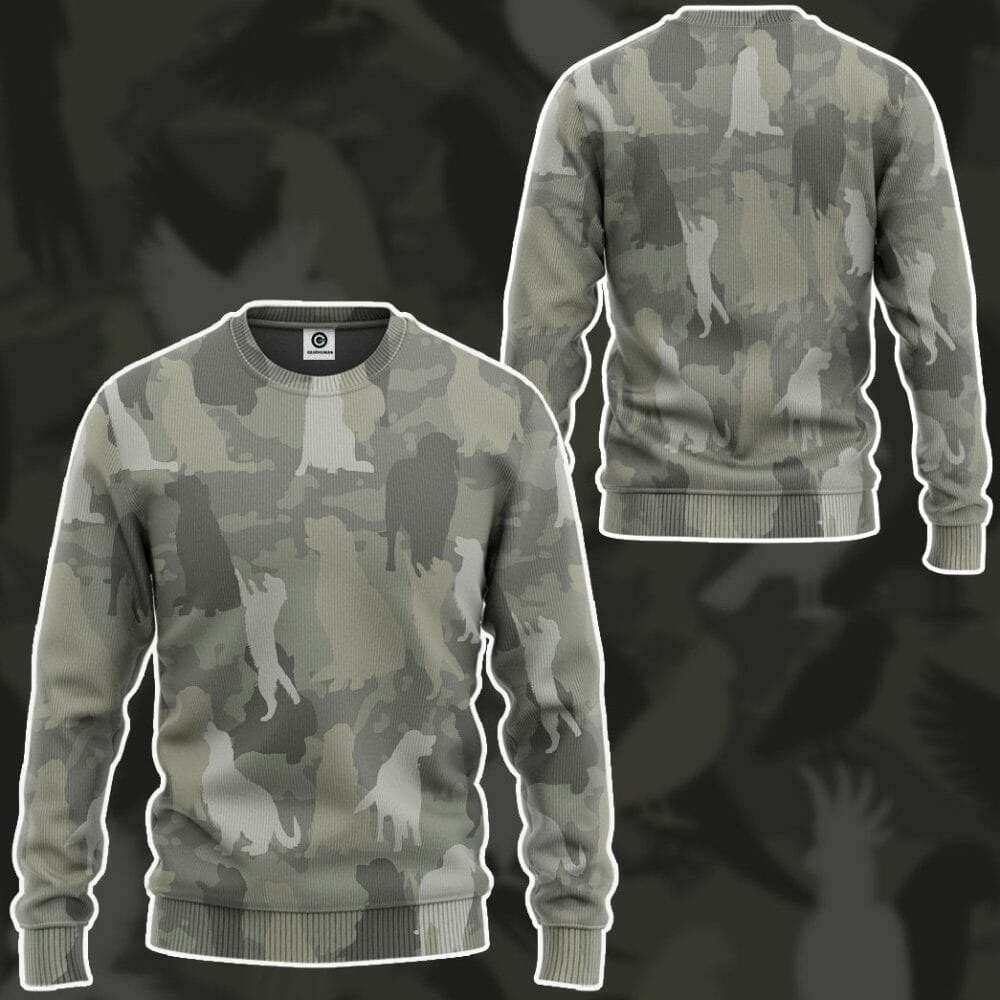 3D Golden Retriever Camo Chustaim Tshirt Éadaí Cochaillín