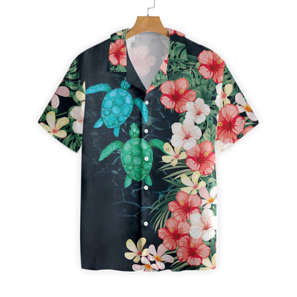 Turtar Farraige Cool Trópaiceach Agus Léine Bláth Haváí, Bronntanas Léine Haváí, Bronntanas Nollag