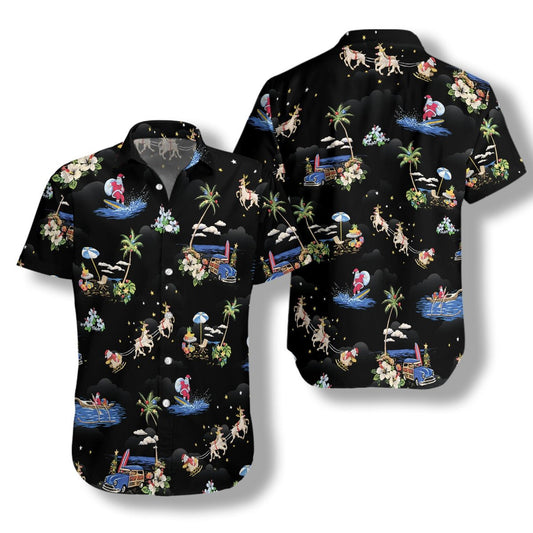 Nollaig Shona Daidí na Nollag Cúlra Gan uaim Dearadh Léine Haváís, Bronntanas Léine Haváís, Bronntanas Nollag