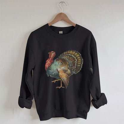 Vintage Thanksgiving Turkey Sweatshirt, Christmas Shirt, Christmas Sweatshirt Cute, Christmas Winter Sweatshirt