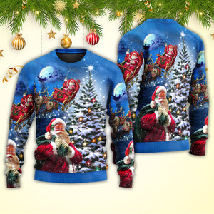 Christmas Santa Claus Story Happy Christmas Is Coming Art Style Ugly Christmas Sweater, Christmas Gift, Gift Christmas 2024