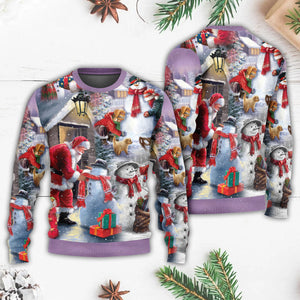 Christmas Santa Claus Build Snowman Gift For You Ugly Christmas Sweater, Christmas Ugly Sweater, Christmas Gift, Gift Christmas 2024