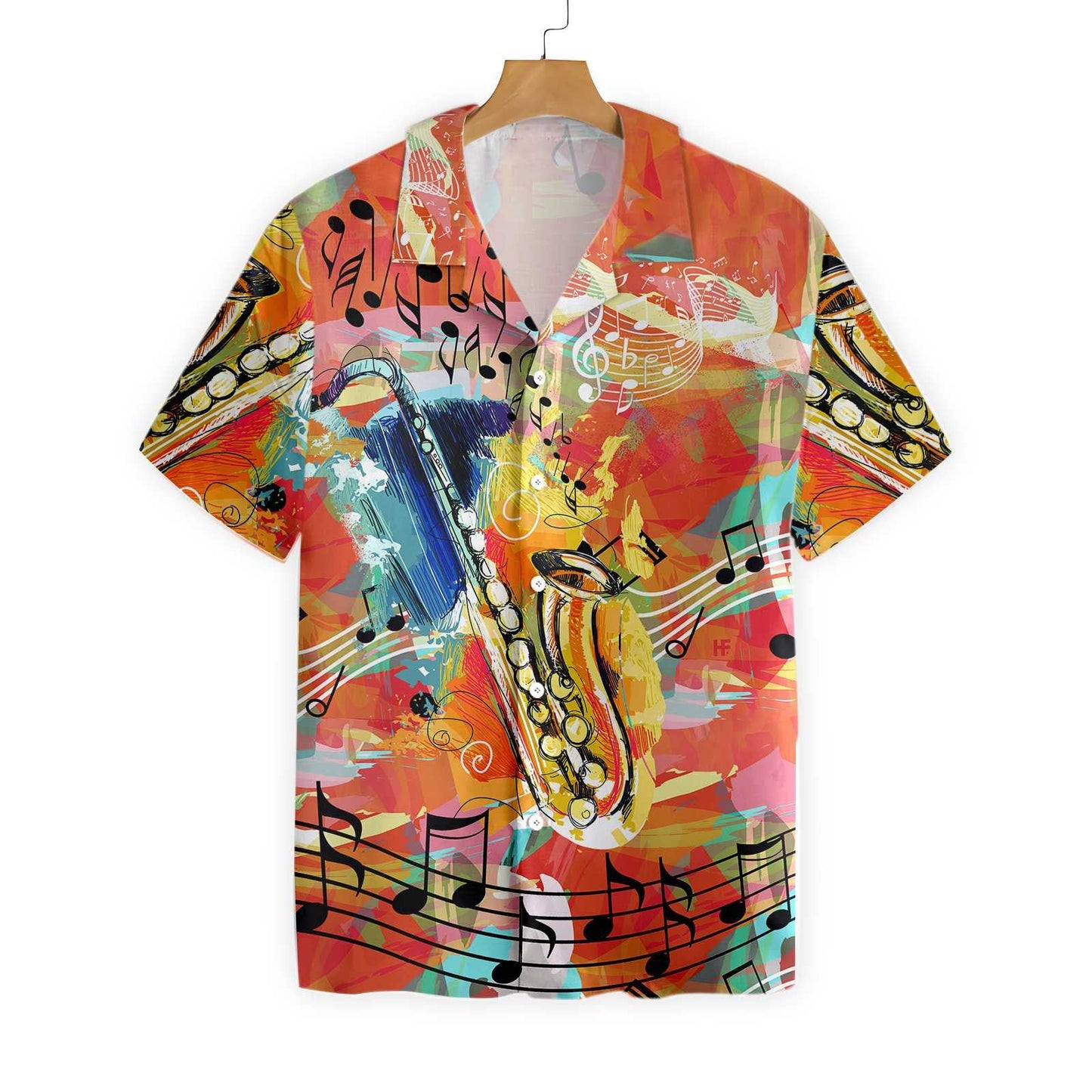 Multicolor Saxophone Guides You To The World Hawaiian Shirt,Hawaiian Shirt Gift, Christmas Gift