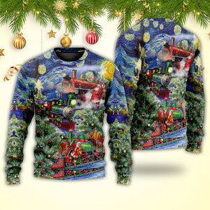 Christmas The Gift Train Arrives At The Wharf Ugly Christmas Sweater, Christmas Gift, Gift Christmas 2024