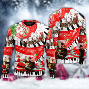 Christmas Love Music Happy Life Ugly Christmas Sweater, Christmas Ugly Sweater, Christmas Gift, Gift Christmas 2024