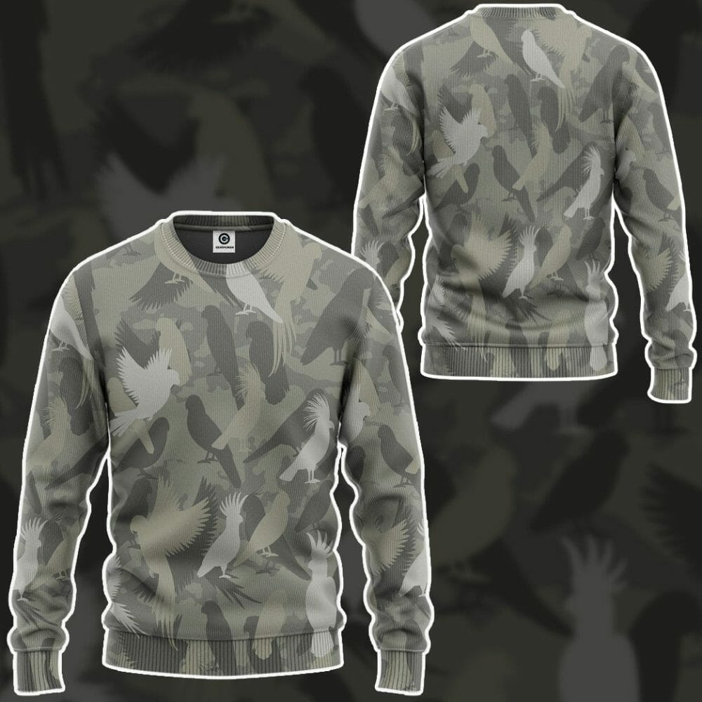 3D Parrot Camo Custom Tshirt Éadaí Hoodie