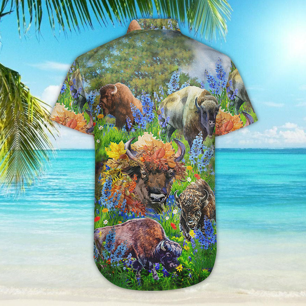 Buffalo Love Animals - Hawaiian Shirt,Hawaiian Shirt Gift, Christmas Gift