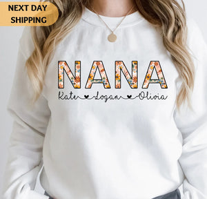 Personalized Nana T-shirts, Grandma Garden, Mother's Day Tee, Custom Name Gifts Shirts