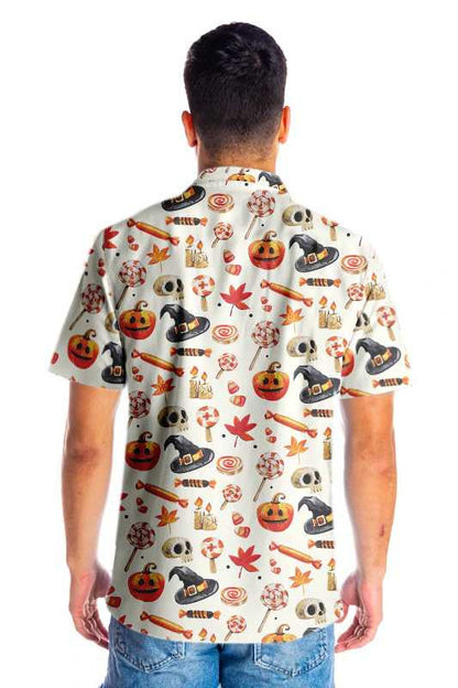 Halloween Art Print Hawaiian Shirt, Hawaiian For Gift