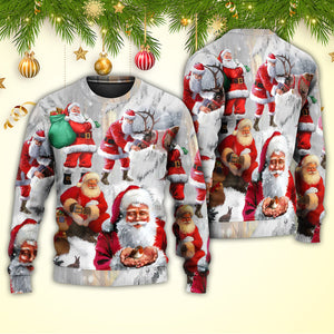 Christmas Santa Claus Story Funny Art Style Ugly Christmas Sweater, Christmas Gift, Gift Christmas 2024