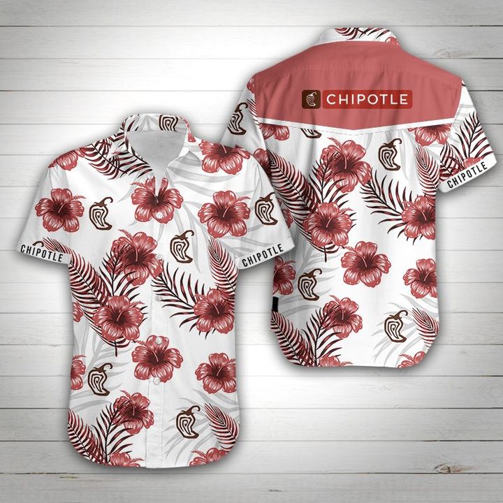 Chipotle Tropical Flower Hawaiian Shirt_Hawaiian Shirt Gift, Christmas Gift