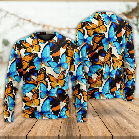 Féileacán Abstract Geansaí Nollag Lánfhásta Gránna, Geansaí Nollag Gránna, Bronntanas Nollag, Bronntanas Nollag 2024